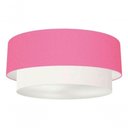 Ver imagem 3 de Plafon Duplo Cilíndrico Vivare Md-3063 Cúpula Tecido 55x50cm - Bivolt Rosa-bebê-branco 127/220v
