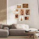 Ver imagem 3 de Kit 8 Quadros Decorativos Paisagem Vintage Flores