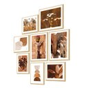 Ver imagem 1 de Kit 8 Quadros Decorativos Paisagem Vintage Flores