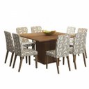 Ver imagem 2 de Conjunto Sala de Jantar Mesa e 8 Cadeiras Silvia Madesa