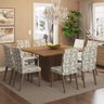 Conjunto Sala de Jantar Mesa e 8 Cadeiras Silvia Madesa - 1