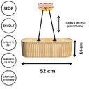 Ver imagem 6 de Luminária Pendente Antares Modelo Ripado -:mdf Cru