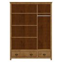 Ver imagem 3 de Guarda Roupa Solteiro Topázio 3 Portas e 2 Gavetas Freijó - Finestra Móveis