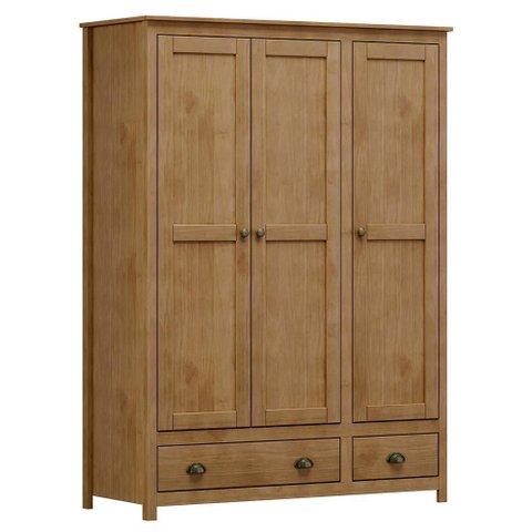 Guarda Roupa Solteiro Topázio 3 Portas e 2 Gavetas Freijó - Finestra Móveis