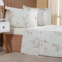Ver imagem 1 de Jogo de Cama Casal 4 Pçs 200 Fios 100% Algodão 140x190x35cm Organique
