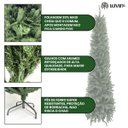 Ver imagem 2 de Árvore de Natal Slim 2,4m 900 Galho Pinheiro Canadense Cheia da Luvinco.