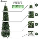 Ver imagem 3 de Árvore de Natal Slim 2,4m 900 Galho Pinheiro Canadense Cheia da Luvinco.