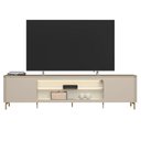 Ver imagem 3 de Rack para Sala de Estar Tv 85 Pol com Led Elysia L05 Off White Fosco - Lyam Decor