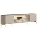 Ver imagem 1 de Rack para Sala de Estar Tv 85 Pol com Led Elysia L05 Off White Fosco - Lyam Decor