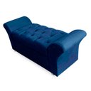 Ver imagem 3 de Kit Cabeceira Mirage + Calçadeira Baú Veneza Queen Size 160cm Suede - Ecotec Decor:Azul Marinho