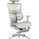Ver imagem 3 de Cadeira Ergonômica de Escritório com Apoio de Pés Electra Cinza