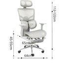 Ver imagem 4 de Cadeira Ergonômica de Escritório com Apoio de Pés Electra Cinza