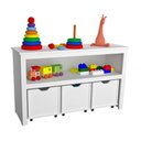 Ver imagem 1 de Organizador Infantil Atena 2 Baús MDF 102cm Branco Woodcore