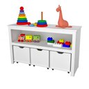Ver imagem 4 de Organizador Infantil Atena 2 Baús MDF 102cm Branco Woodcore
