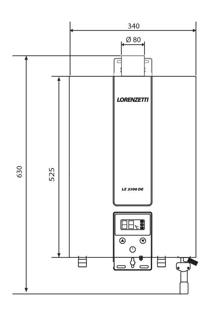 Aquecedor de Água a Gás Lorenzetti 25 Litros Lz2500de-b Branco para Glp (digital) - 3