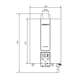 Aquecedor de Água a Gás Lorenzetti 25 Litros Lz2500de-b Branco para Glp (digital) - 3
