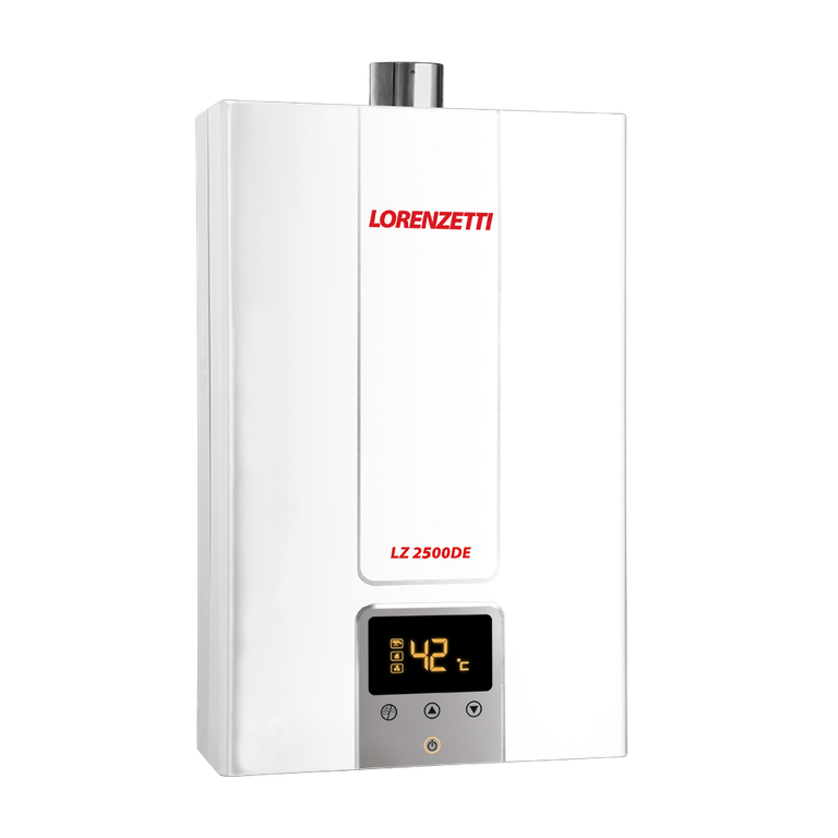 Aquecedor de Água a Gás Lorenzetti 25 Litros Lz2500de-b Branco para Glp (digital)