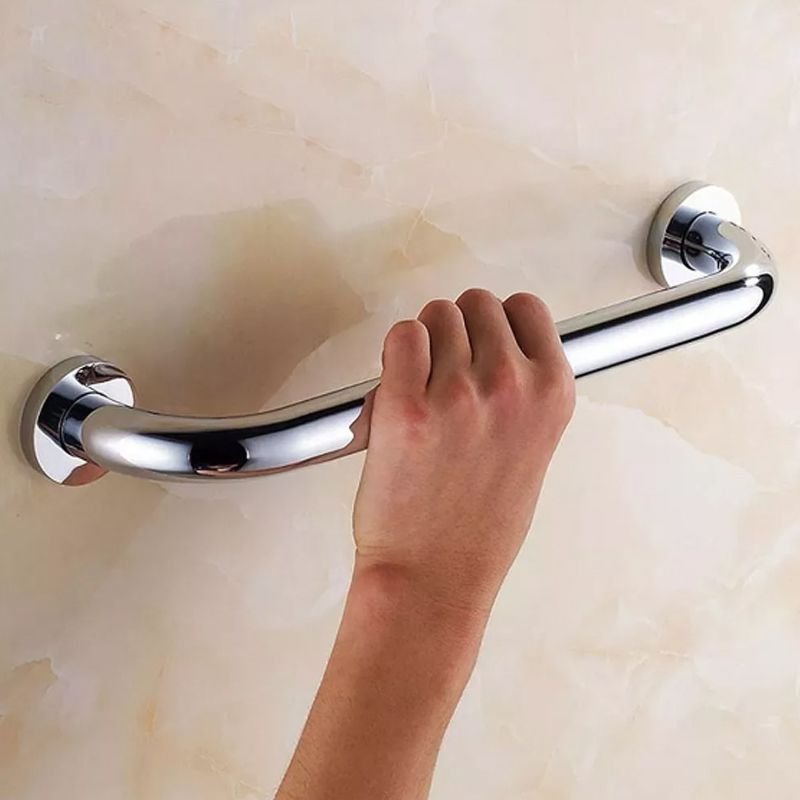 Alça Apoio Kit 2 uni Inox 40cm Banheiro Idoso Deficiente Acessibilidade Cadeirante - 5