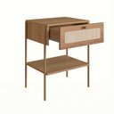 Ver imagem 6 de Cabeceira Cama Casal 160cm e 2 Mesas de Cabeceira com Gaveta Cor:hanover com Dourado