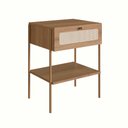 Ver imagem 5 de Cabeceira Cama Casal 160cm e 2 Mesas de Cabeceira com Gaveta Cor:hanover com Dourado
