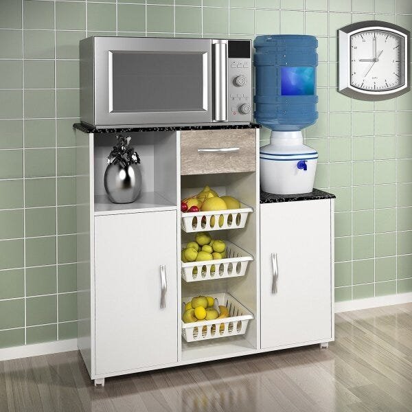 Fruteira Multiuso 2 Portas 1 Gaveta Croácia Top Line Flex Color