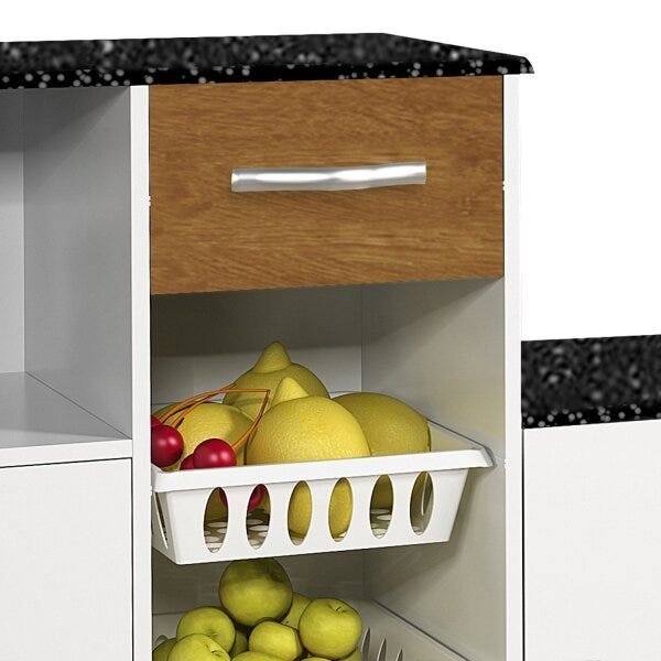 Fruteira Multiuso 2 Portas 1 Gaveta Croácia Top Line Flex Color