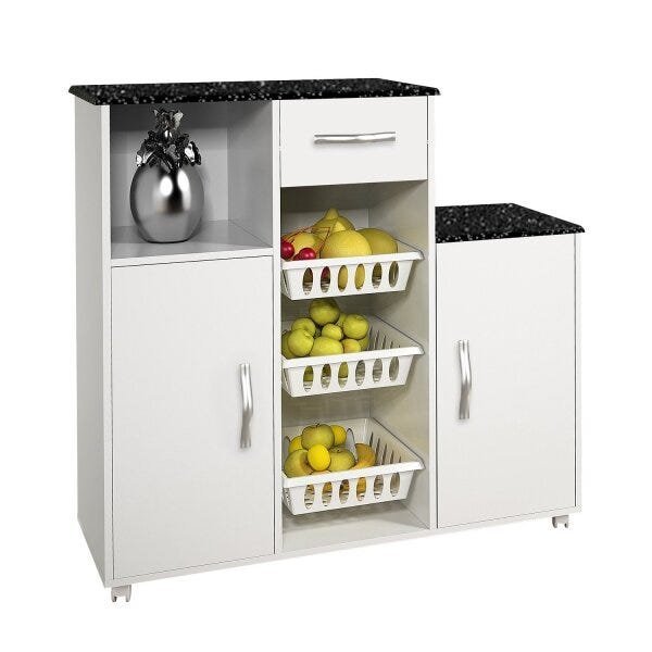 Fruteira Multiuso 2 Portas 1 Gaveta Croácia Top Line Flex Color