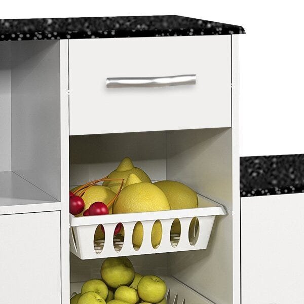Fruteira Multiuso 2 Portas 1 Gaveta Croácia Top Line Flex Color