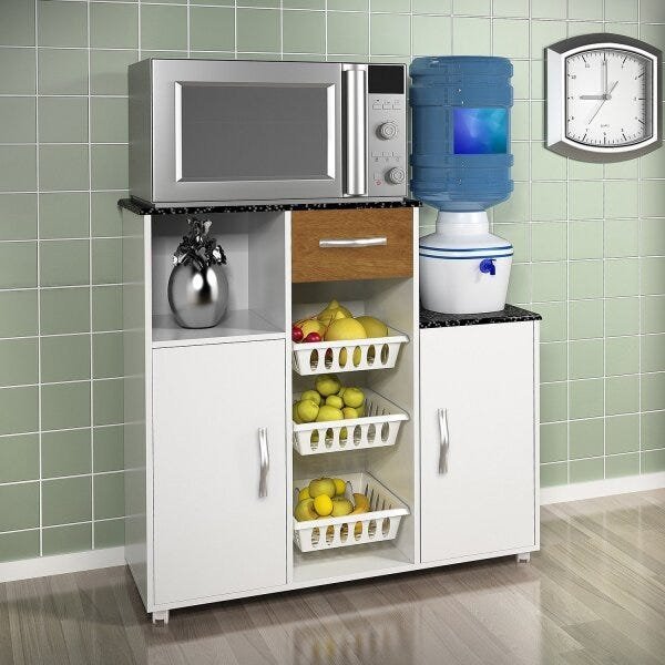 Fruteira Multiuso 2 Portas 1 Gaveta Croácia Top Line Flex Color