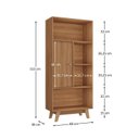 Ver imagem 3 de Estante para Quarto 1 Porta Maven Espresso Móveis Marrom/Nogal