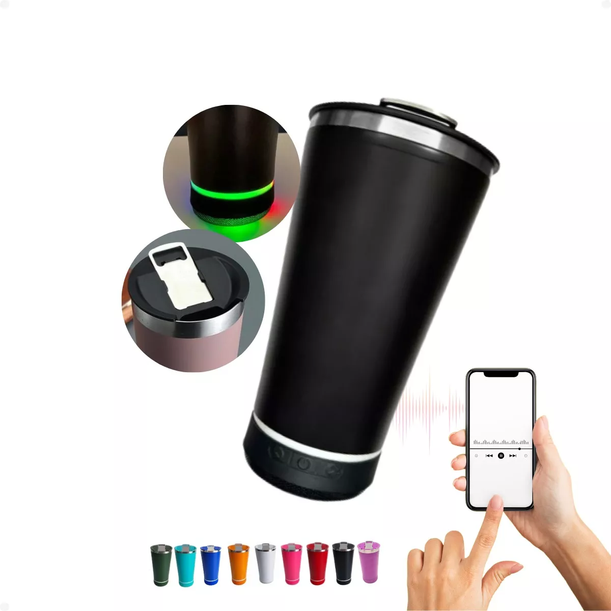 Copo Térmico Caixa de Som Bluetooth 473 Ml - 1