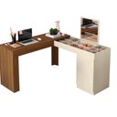 Ver imagem 4 de Escrivaninha e Penteadeira Camarim Star com Espelho Freijó/off White - Ninho Decor