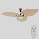 Ver imagem 1 de Ventilador de Teto com Controle Remoto Natuvent Dahlia LED 3 Pás Palha Natural