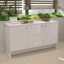 Ver imagem 1 de Aparador Buffet 3 Portas Tampo Mdp 25mm Berlin - Vianossa - Branco