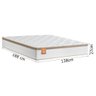 Colchão Casal CBP Molas Ensacadas Real 138x188x27cm Branco / Bege - Suporta até 130kg por Pessoa - 2
