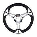 Ver imagem 3 de Volante 343mm Inox S316 6 Raios c/ Capa de Borracha Seariver
