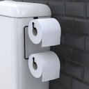 Ver imagem 4 de Porta Papel Higiênico Duplo para Caixa Acoplada Preto F.arm