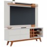 Rack com Painel para TV Até 70 Polegadas Noronha 2 Portas 3 Prateleiras Off White Matte/Freijó - Col - 2
