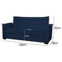 Ver imagem 4 de Sofá 3 Lugares Confortável 2 Metros Havana Bellamado:azul Marinho