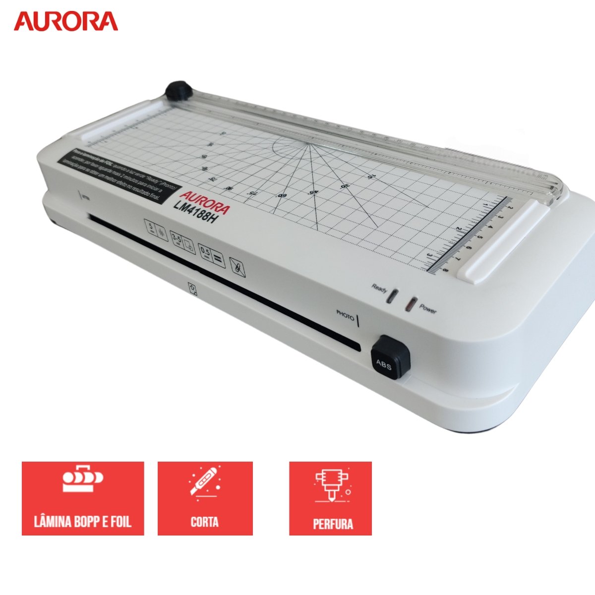 Plastificadora A4 Laminador Refilador Perfurador Aurora 127v - 2