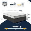 Ver imagem 2 de Cama Box Baú Queen com Colchão de Molas Ensacadas Double Comfort 158198x62cm
