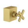 Acabamento para Chuveiro Registro 1.1/4 1.1/2 50mm Cruzeta Quadrado Dourado Fosco Banheiro Padrão de - 1