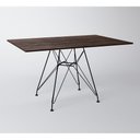 Ver imagem 4 de Conjunto de Mesa de Ferro Preto Tampo Amêndoa 120x75 4 Cadeiras Ferro Preta Assento Pre