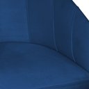 Ver imagem 3 de Poltrona Mia Suede Azul Marinho Base Metálica Preta - Belliv Decor