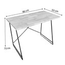 Ver imagem 5 de Mesa para Escritório de Ferro e Madeira Industrial Tabaco e Preto