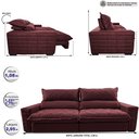 Ver imagem 2 de Sofá Retrátil e Reclinável 2,95m Molas Ensacadas Cama inBox Elegance com ThermoGel Velusoft