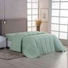 Edredom Coberdrom Sereno Solteiro em Malha Verde 100% Algodão - 1