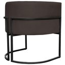 Ver imagem 4 de Kit 2 Poltronas Luna Suede Cores Base de Ferro Preta - Marrom, Suede
