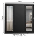 Ver imagem 3 de Guarda-roupa Casal Madesa Kansas 3 Portas de Correr com Espelhos 3 Gavetas