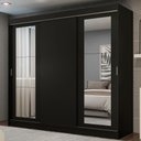 Ver imagem 1 de Guarda-roupa Casal Madesa Kansas 3 Portas de Correr com Espelhos 3 Gavetas